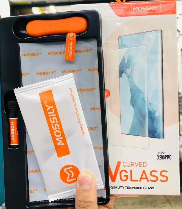 UV Glue Curved Tempered Glass Screen Protector For Vivo X200 Pro Screen Guard Gorilla Glass Protector With Easy Installation Kit (Vivo X200 Pro)