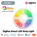 MOES Tuya ZigBee LED Strip Light Smart Party Music Sync RGB5050 Controller 16 Million Colors Changing Support Alexa  Home. 