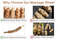 Wooden Roller Massage Stick Handheld Gear Tool 12 Wheel Rolling Tool Bendable Roller Trigger Point Made Of Pure Natural Wood.