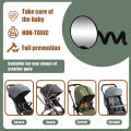 Stroller Mirror 360° Rotating, Shatterproof with Non-Slip Silicone Leg for a Full, Secure View of Your Baby.