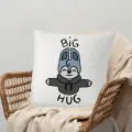 Big Hug Pattern Printed Peachskin Pillow Case Kawaii Pillowcases for Bedroom Cafe Sofa Decor Cushion Cover Home Decoration Gifts. 
