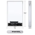 2.5" Hard Drive Enclosure, ABS Material, Transparent Tool-Free External Storage Case for 7mm/9.5mm SATA HDD & SSD. 
