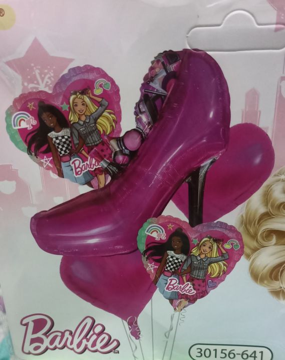 Barbie doll foil balloon birthday party baby shower bridal shower event decorations (pack of 5)