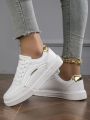 Baasploa Women Casual Sneakers Leather Platform Sneakers for Women Classics Comfort Skateboarding Shoes Non-Slip. 