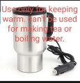 12V Car Charging Electric Kettle Stainless Steel Heated Thermos Travel Coffee Mug, Silver(use only for  keeping warm.Can't be used for making tea or boiling water). 