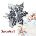 5Pcs/Set Metal Snowflake Shape Christmas Cookie Cutter Chocolate Soap Mold Baking Tools Kitchen Bakeware Fondant Cake Stencils. 