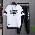 Men's Summer set Hot-selling T-shirt Pants Set Casual Fitness Jogger Pants Summer Gym T Shirt Hip Hop Fashion Men's Tracksuits.
