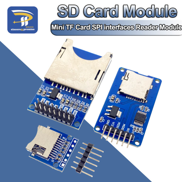 Micro SD Card Mini TF Card Reader Module SPI interfaces with level ...