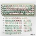 135 Keys Cute Pig keycaps MOA Profile PBT Round Green Keycap Sets for MX Mechanical Keyboard Keycaps. 