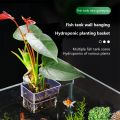 Aquarium Plant Basket Transparent Fish Tank Hanging Decorations Pot Aquatic Plants Holder Aquatic Plant Cup Fish Tank Planter. 