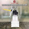 Transparent Clear Oil Can Oil Pump Can High Pressure Oiler Grease  250ML Hand Tools Lubricator. 