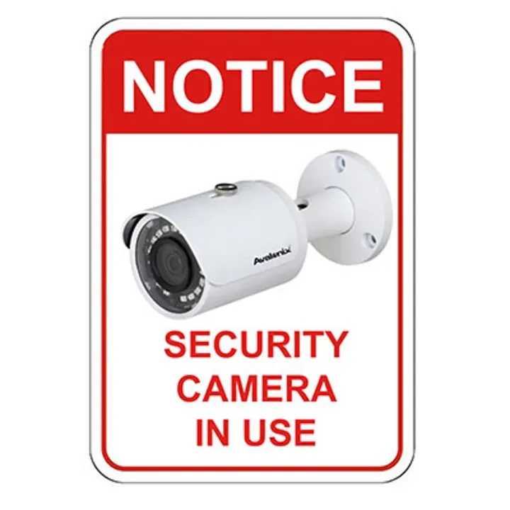 CCTV Camera Notice Stickers Signs Decals A4 Sized Decal | Daraz.pk