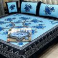 Bedsheet | High-Quality | Unique Design 4 PCS Panel Print 3D Crystal Cotton Bedsheet Set | 1 king size bed sheet 95*98 inch |2 pillow cases 19*29 inch | 1 cusion case 14*14 inch. 