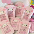 Kawaii Piano Pink Plush Card Sleeve Hangyodon Cartoon Student Campus Card Holder Star Photo Storage Bag Backpack Pendant. 