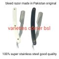 5" eye brow razor/razor handle plastic er razor 100% stainless steel good quality. 