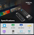 Mortal Android 14 TV Stick Full HD 4K 1080P WiFi 6 Voice NETFLIX Youtube Q8 BT5 24Fps Wireless Video Decode Media Player.