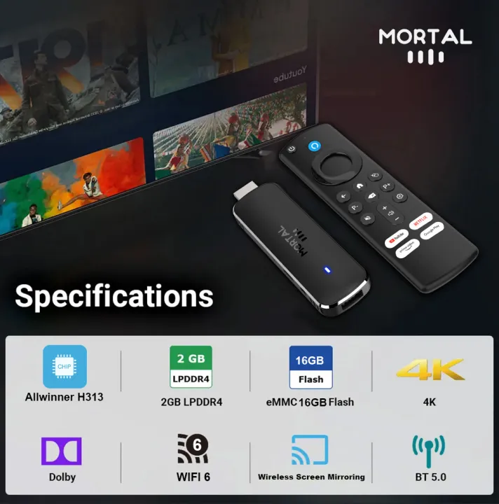 Mortal%20Android%2014%20TV%20Stick%20Full%20HD%204K%201080P%20WiFi%206%20%20Voice%20NETFLIX%20Youtube%20Q8%20BT5%2024Fps%20Wireless%20Video%20Decode%20Media%20Player%20-%20Image%204