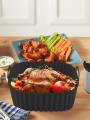 Silicone Air Fryer Oven Baking Plate Pizza Fried Chicken Silicone Basket Reusable Air Fryer Liner Accessory Silicone Air Fryer.
