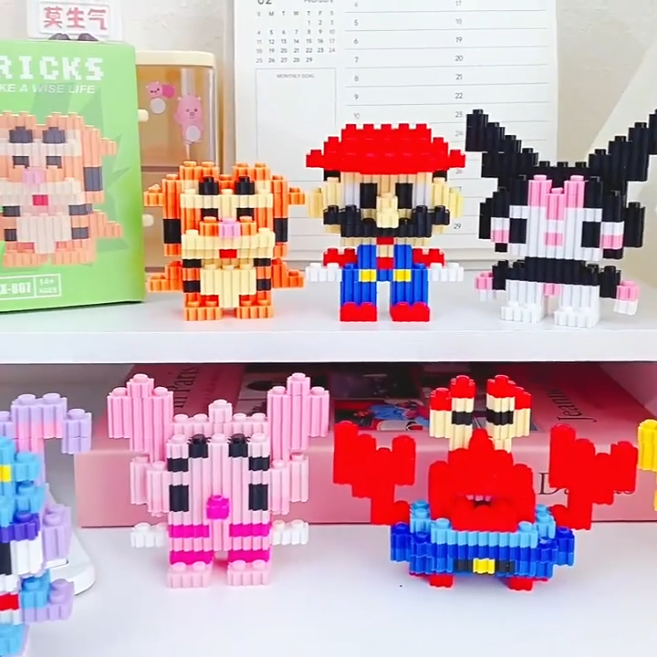 Children’s Lego Minecraft Roblox building Blocks toys educational cartoon doll assembly children's blind box gift