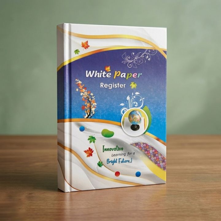 Premium White Paper Hardcover Register – 400 Pages for Office, School & College
