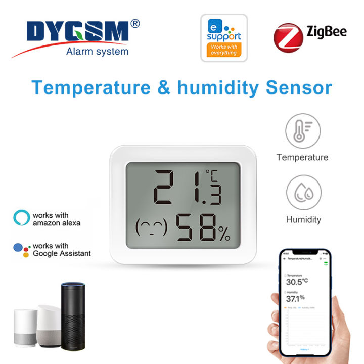 EWeLink Zigbee 3.0 Temperature & Humidity Sensor, Low Power Consumption, Real-Time Monitoring, Compatible With Alexa And .