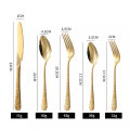 High Quality Cutlery Set Handle Exquisite carving Stainless Steel Golden Tableware Knife Fork Spoon Flatware Set Silverware Set. 
