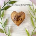 Little Pocket Hug Wooden Heart Tokens I Miss You Crafts Supplies for Friends Portable Creative Gift Valentine's Day Gift. 