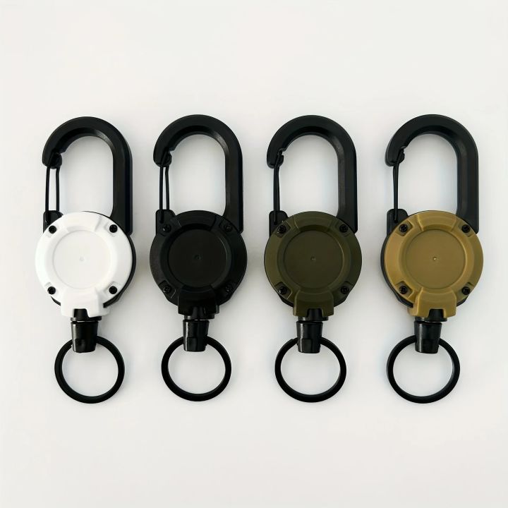 1/2/4pcs%20Extendable%20Retractable%20Holders%20Keychain%20Badge%20Reels%20Heavy%20Duty%20Clip%20With%20Carabiner%20Key%20Chain%20For%20Men%20Outdoor%20Bags%20-%20Image%203