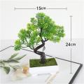 Garden Arrangement Ornaments Plastic Plants Bonsai Small Tree Pot Fake Plant Potted Flower Home Room Table Decoration. 