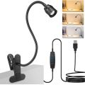 Zoomable LED Reading Lights USB Clamp Book Light Flexible Gooseneck Read Night Light Adjustable Book Lamp Studing Reading Lamp.