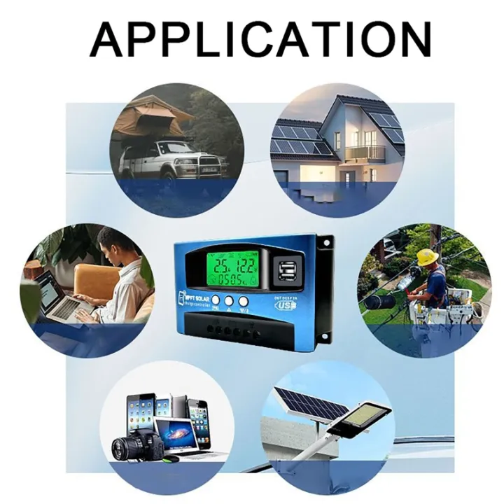 40A%20100A%20MPPT%20Solar%20Charge%20Controller%20APP%20Bluetooth%20LCD%20Display%2012V/24V%20Dual%20USB%20Solar%20Cell%20Panel%20Charger%20Regulator%20-%20Image%206