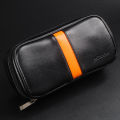 Tobacco Pipe Bag Pouch PU Leather Travel Case Storage for Two Pipes Lighter Smoking Accessories Men's Gift. 