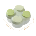 Portable Clover 4-Compartment Formula Canister, One-Touch Lid Airtight Leak-Proof, Infant Travel Milk Powder Dispenser.