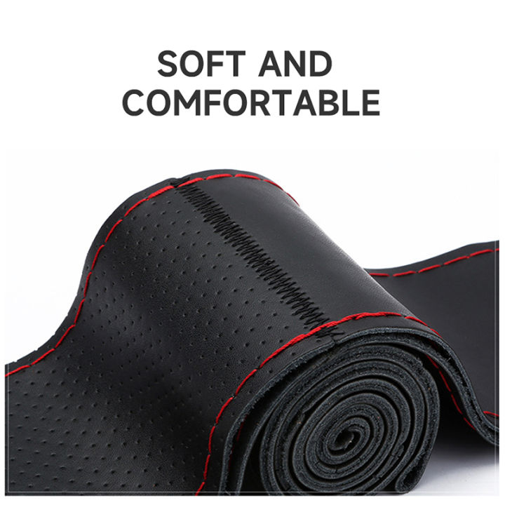 SEAMETAL%20Cowhide%20Steering%20Wheel%20Cover%20Soft%20Leather%20Steering%20Cover%20Wear-Resistant%20Anti%20Scratch%20Steer%20Wheel%20Protector%20for%2037-39cm%20-%20Image%205