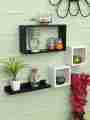 Floating Square Wall shelves Cube shelves Book shelf Storage shelf Wall hanging shelves wall shelves Wall mounted decoration shelves set of 4. 