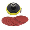 10Pcs 100mm Sanding Disc 60-240 Grit Sandpaper Buffing Wheel Hook And Loop Backing Pads For Electric Drill Grinder Rotary Tools. 