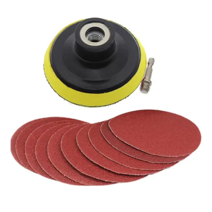10Pcs%20100mm%20Sanding%20Disc%2060-240%20Grit%20Sandpaper%20Buffing%20Wheel%20Hook%20And%20Loop%20Backing%20Pads%20For%20Electric%20Drill%20Grinder%20Rotary%20Tools%20-%20Image%202