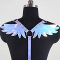 Anime Angel Wing Faux Leather Harness Waist Shoulder Goth Punk Women Strap Summer Cosplay Prop Mutil Color Bandage Costume Vest.