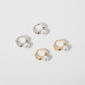 ANENJERY Imitation Pearl Hoop Earrings for Women Round Wedding Party Ear Jewelry Wholesale. 