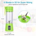 Portable Blender, Personal Size Blender Shakes and Smoothies, Mini Juicer Cup USB Rechargeable, Handheld Travel Blender Fruit Mixer. 