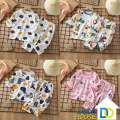 Ready to ship fashion children's pajamas set two piece sets graphic printing children's clothing. 