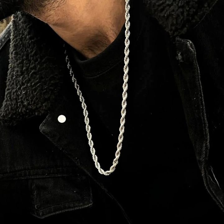 New RASSA Style Boys Stainless Steel Silver Chain