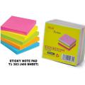 Sticky Notes 3x3 Post It Note Pad 5 Colors notepaper - 400 Sheets. 