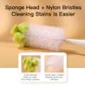 SAIDAH Simple Nylon Sponge Suction Feeding Bottle Nipple Pacifier Brush Set Water Sippy Vacuum Cup Cleaning（2 in 1）. 
