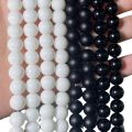Natural black tourmaline round beads DIY bracelet necklace jewelry accessories. 