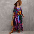 Vacation Outfit Plus Swimsuit Kaftan Dresses for Women Plus Size Bathing Suit Cover Up Caftan Maxi Beach Dresses.