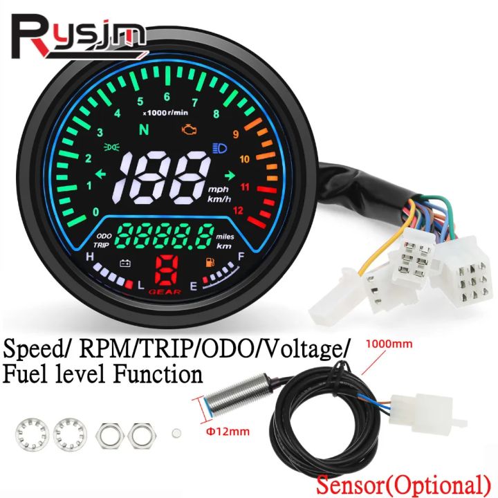 Motorcycle%20Instrument%20Universal%20Speedometer%20Digital%20Dashboard%20Meters%200~12000R/Min%20Tachometer%20with%20Gear%20Fuel%20Level%20Voltage%20Meter%20-%20Image%202