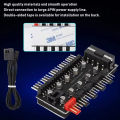 4Pin 10 Port PC Case Fan Hub PWM Controller SATA Power/Large 4P Splitter Motherboard Cooler Cooling Fan Cable. 