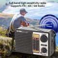 Portable FM AM SW Radio Solar Radio Emergency Full Band High Sensitivity Wireless Bluetooth Speaker LED Flashlight MP3 Player. 