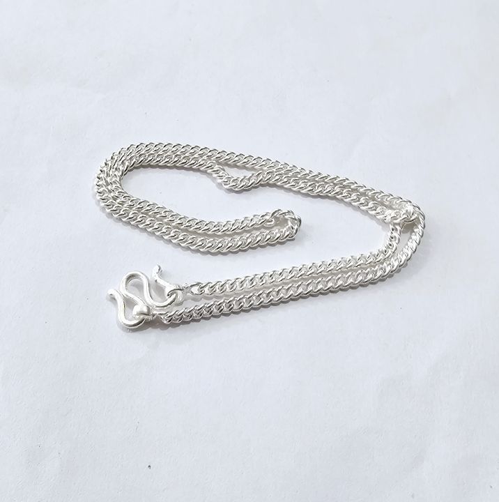 Pure Silver Single Bullen Plain Neck Chain Unisex100
